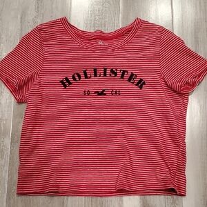 Hollister Red Striped Women's Top